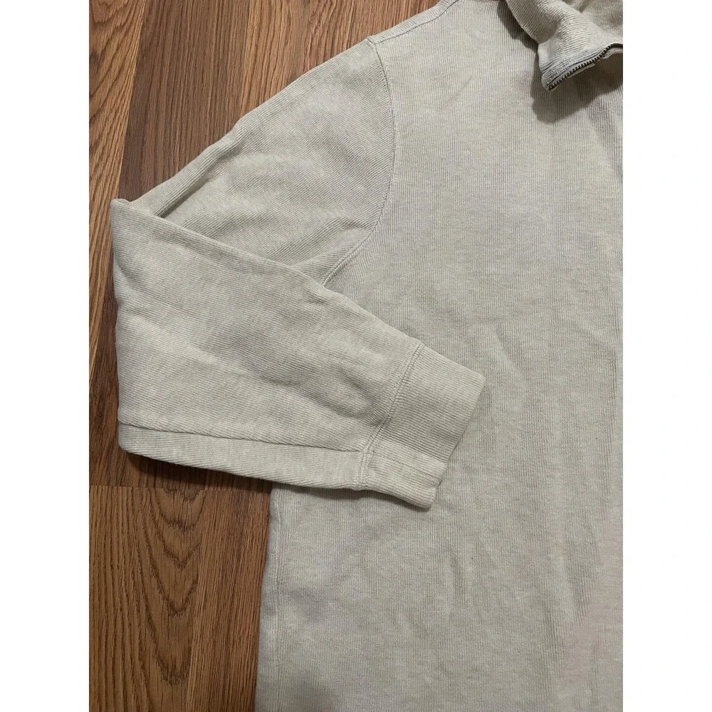 Polo Ralph Lauren Sweater Mens XL Quarter Zip Pullover Beige Mock Neck Pony